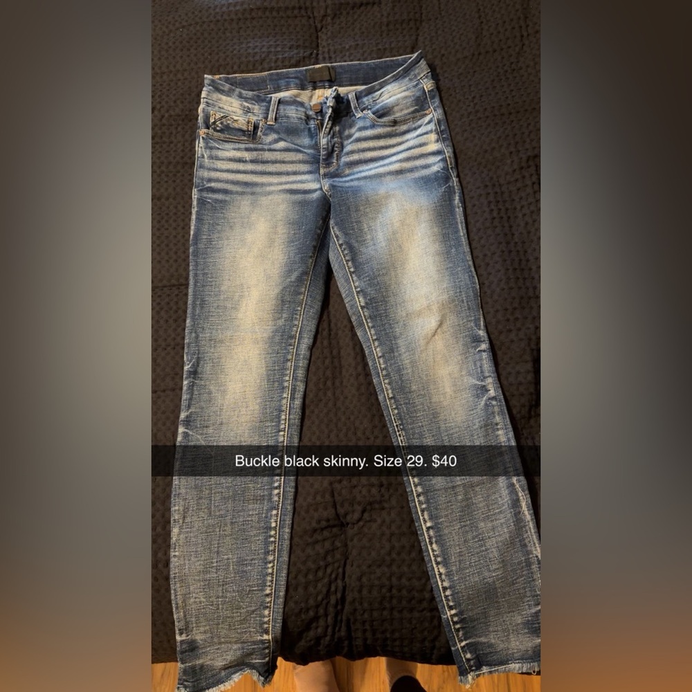 Buckle Blue Skinny Jeans